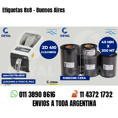 Etiquetas 8x8 - Buenos Aires