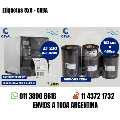 Etiquetas 8x8 - CABA