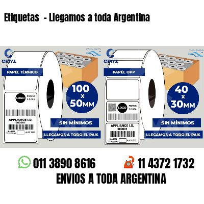 Etiquetas  - Llegamos a toda Argentina