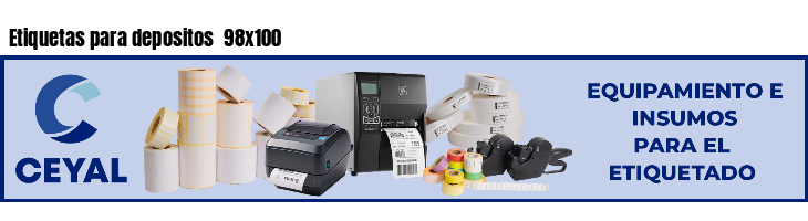 Etiquetas para depositos  98x100