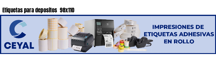 Etiquetas para depositos  98x110