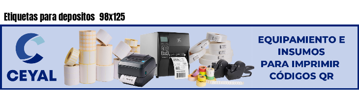 Etiquetas para depositos  98x125