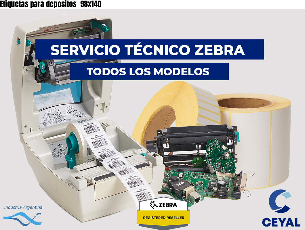 Etiquetas para depositos  98×140