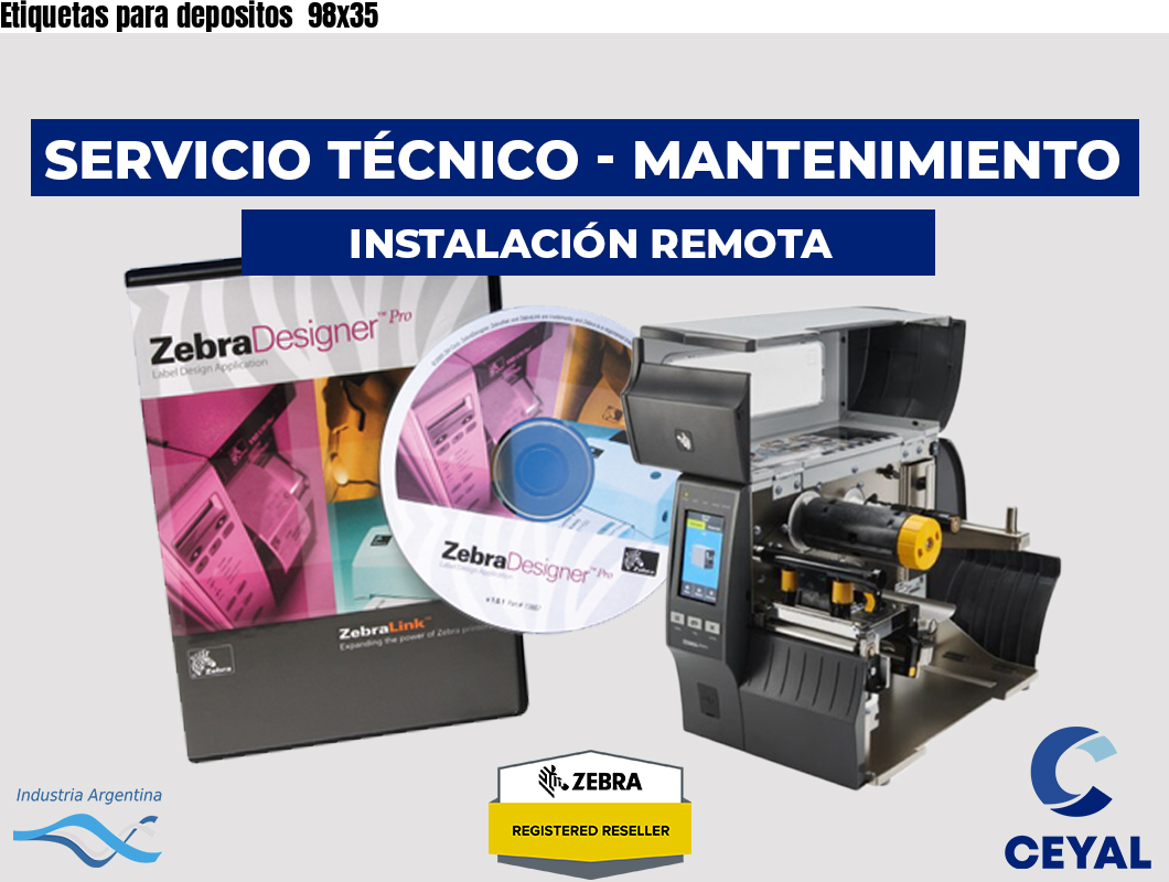 Etiquetas para depositos  98×35