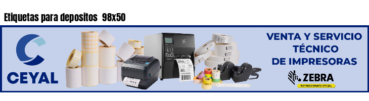 Etiquetas para depositos  98x50