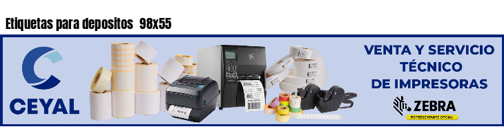 Etiquetas para depositos  98x55