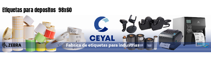 Etiquetas para depositos 98x60
