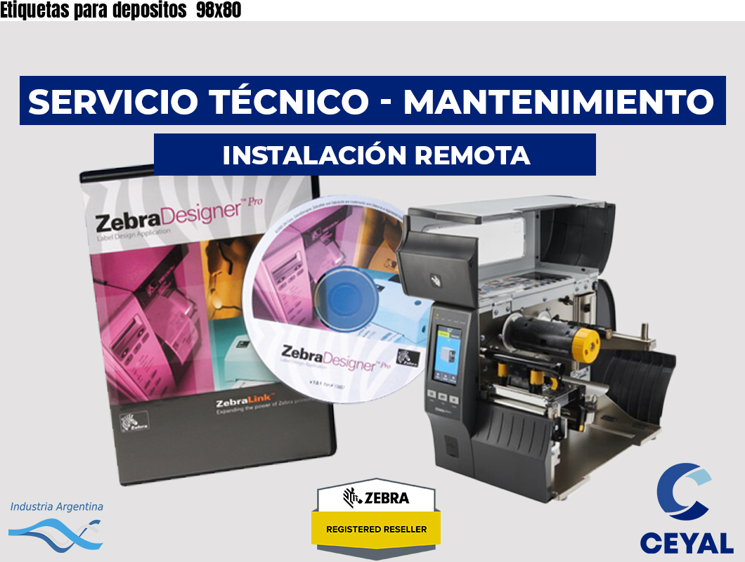 Etiquetas para depositos  98×80