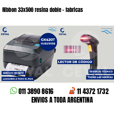 Ribbon 33x500 resina doble - fabricas