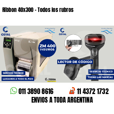 Ribbon 40x300 - Todos los rubros