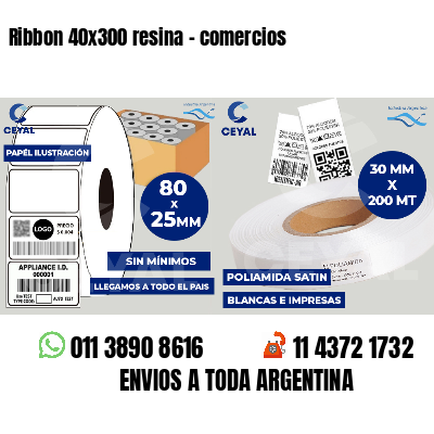 Ribbon 40x300 resina - comercios