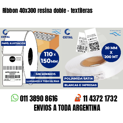 Ribbon 40x300 resina doble - textileras
