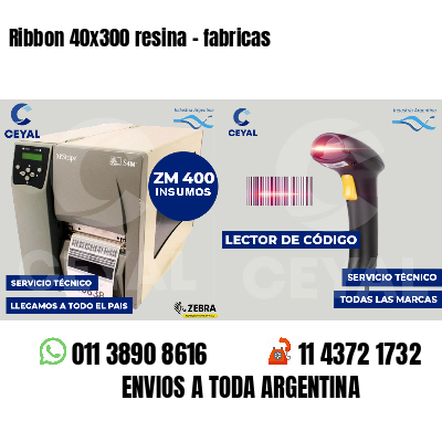 Ribbon 40x300 resina - fabricas