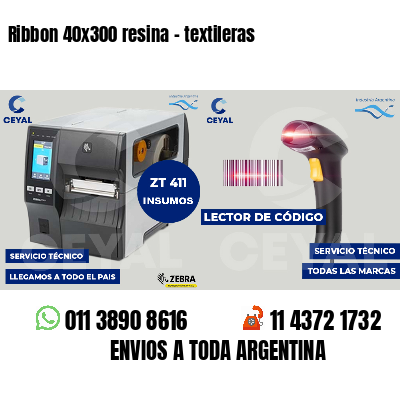 Ribbon 40x300 resina - textileras