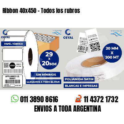Ribbon 40x450 - Todos los rubros