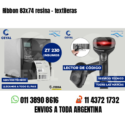 Ribbon 83x74 resina - textileras