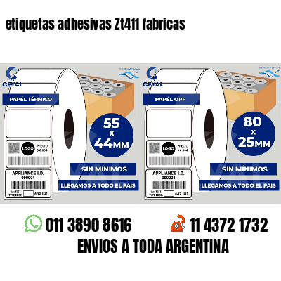 etiquetas adhesivas Zt411 fabricas
