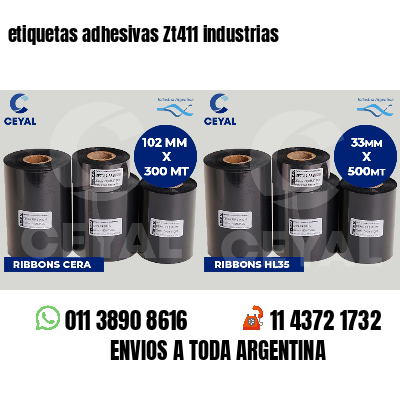 etiquetas adhesivas Zt411 industrias