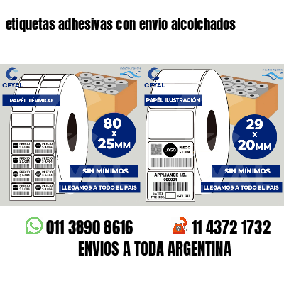 etiquetas adhesivas con envio alcolchados