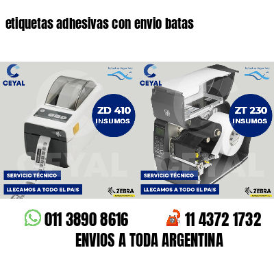 etiquetas adhesivas con envio batas