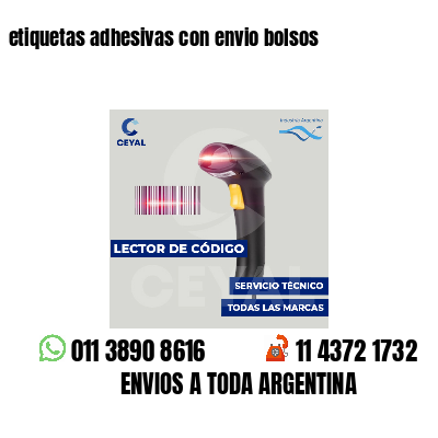 etiquetas adhesivas con envio bolsos