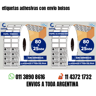 etiquetas adhesivas con envio bolsos