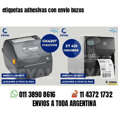 etiquetas adhesivas con envio buzos