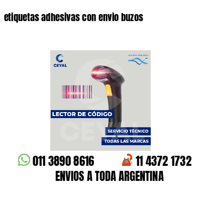 etiquetas adhesivas con envio buzos