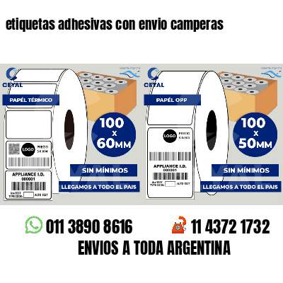 etiquetas adhesivas con envio camperas