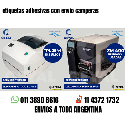 etiquetas adhesivas con envio camperas