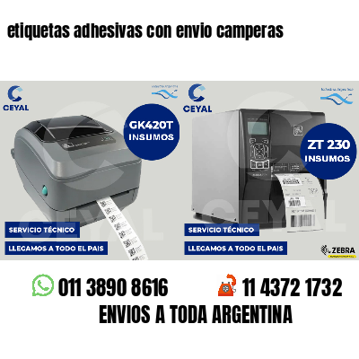 etiquetas adhesivas con envio camperas