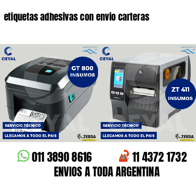etiquetas adhesivas con envio carteras