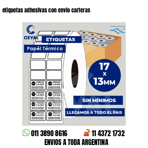 etiquetas adhesivas con envio carteras