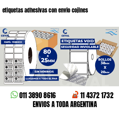 etiquetas adhesivas con envio cojines
