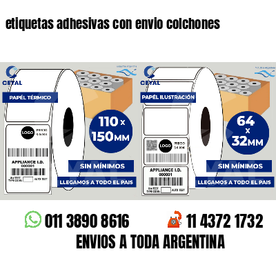etiquetas adhesivas con envio colchones