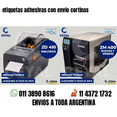 etiquetas adhesivas con envio cortinas