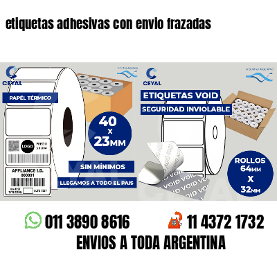 etiquetas adhesivas con envio frazadas