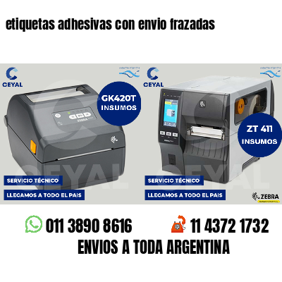 etiquetas adhesivas con envio frazadas