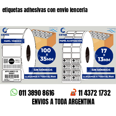 etiquetas adhesivas con envio lenceria