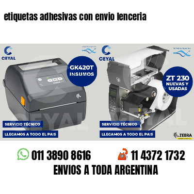 etiquetas adhesivas con envio lenceria