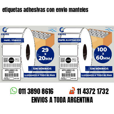 etiquetas adhesivas con envio manteles