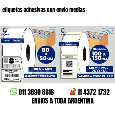etiquetas adhesivas con envio medias