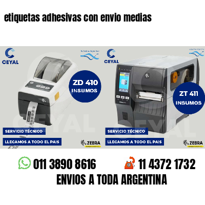 etiquetas adhesivas con envio medias
