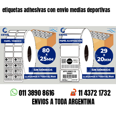 etiquetas adhesivas con envio medias deportivas