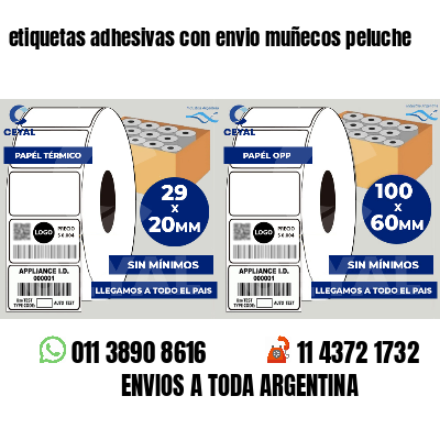 etiquetas adhesivas con envio muñecos peluche