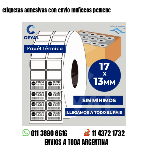 etiquetas adhesivas con envio muñecos peluche