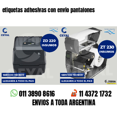 etiquetas adhesivas con envio pantalones