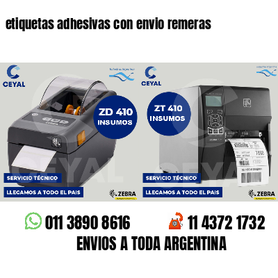 etiquetas adhesivas con envio remeras
