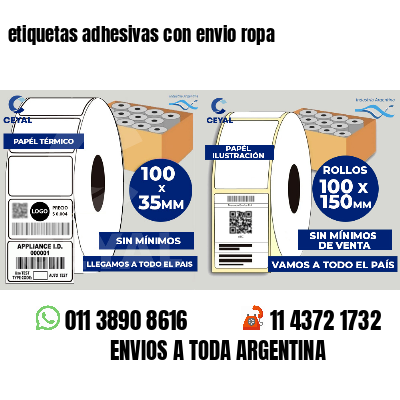 etiquetas adhesivas con envio ropa