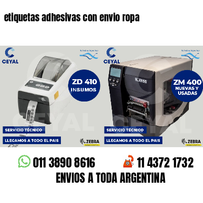 etiquetas adhesivas con envio ropa